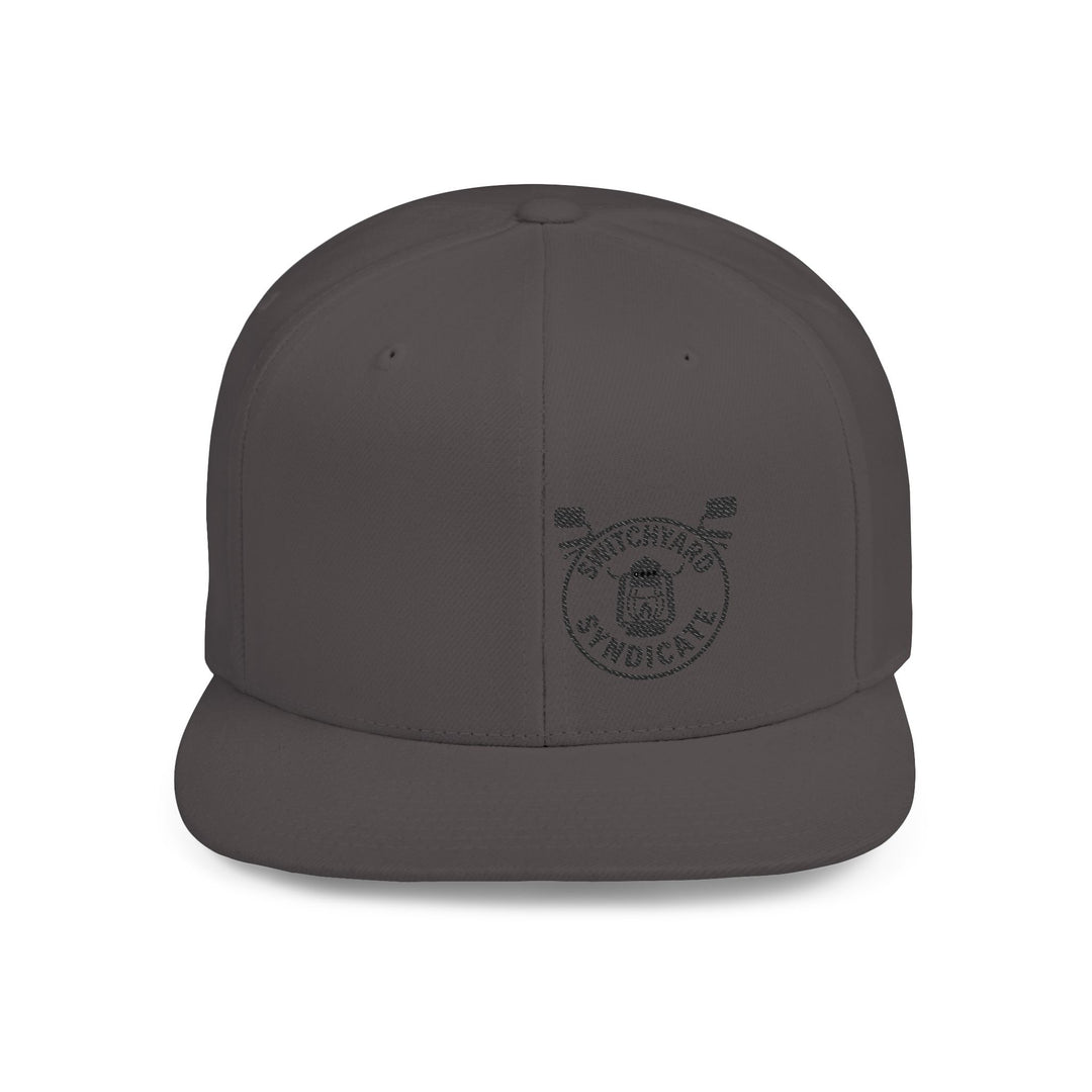 Stylish Flat Bill Snapback Hat, Perfect for Streetwear, Casual Outings, Skate Sessions, Gift for Trendsetters, Cool Logo Design