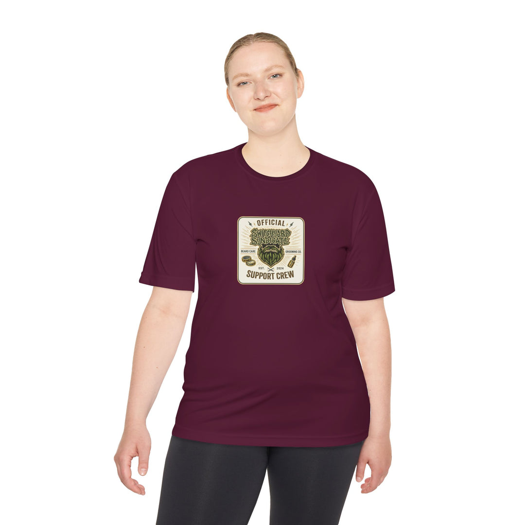Support Crew Skull Tee — "Official Support Crew" Moisture-Wicking Shirt