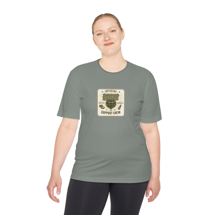 Support Crew Skull Tee — "Official Support Crew" Moisture-Wicking Shirt