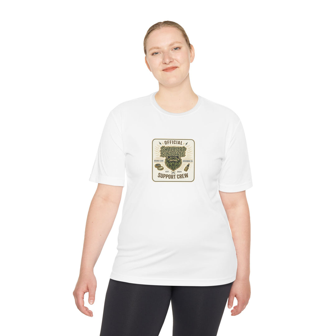 Support Crew Skull Tee — "Official Support Crew" Moisture-Wicking Shirt
