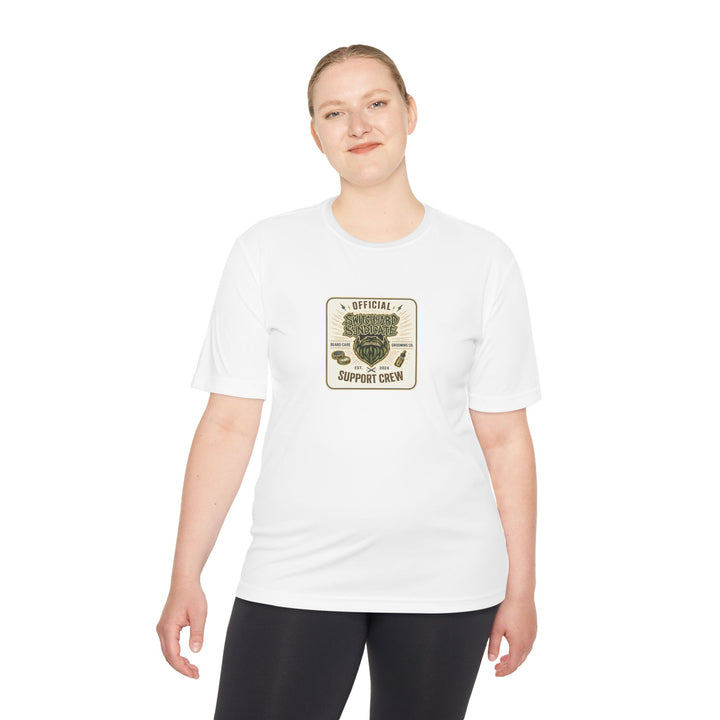 Support Crew Skull Tee — "Official Support Crew" Moisture-Wicking Shirt