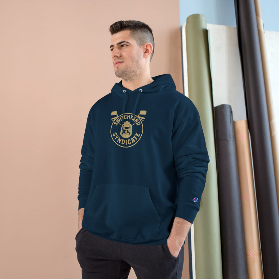 Champion Hoodie with Switchyard Syndicate Design, Cozy Outfit, Streetwear, Perfect Gift for Sports Enthusiasts, Birthday Gift, Unisex [...]