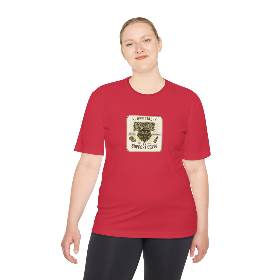 Support Crew Skull Tee — "Official Support Crew" Moisture-Wicking Shirt