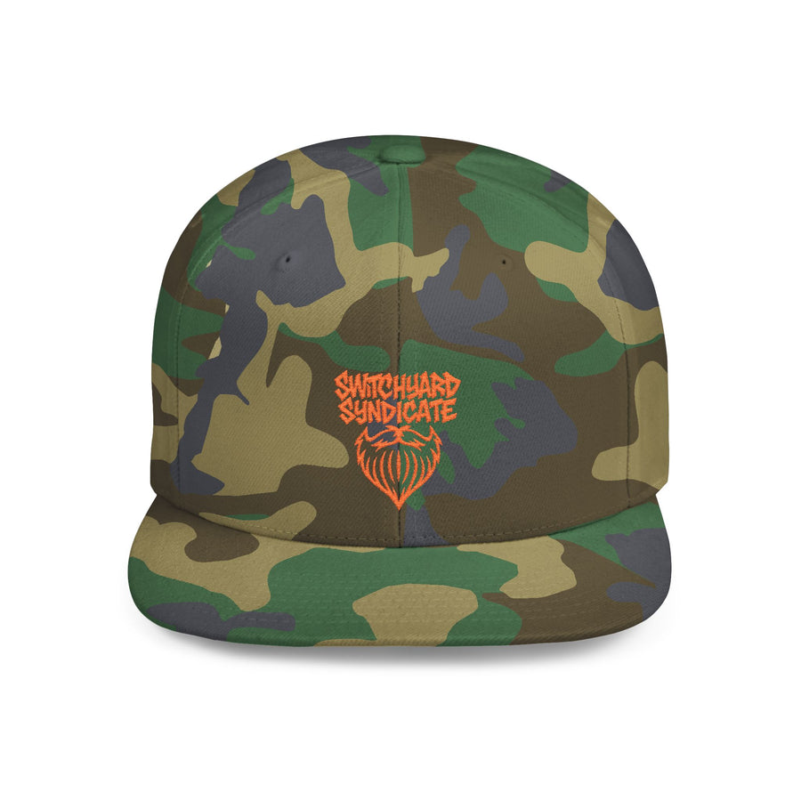 Stylish Snapback Hat, Trendy Flat Brim Cap for Men and Women, Perfect for Casual Outings, Gifts, and Festivals, Bearded Design