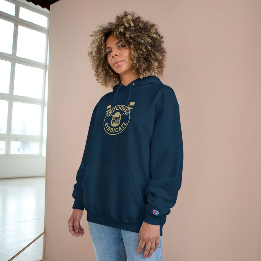 Champion Hoodie with Switchyard Syndicate Design, Cozy Outfit, Streetwear, Perfect Gift for Sports Enthusiasts, Birthday Gift, Unisex [...]