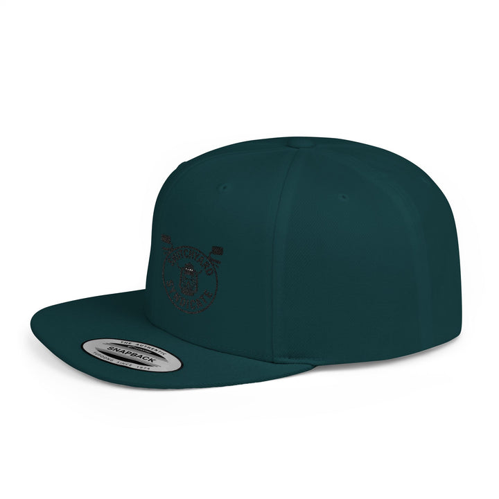 Stylish Flat Bill Snapback Hat, Perfect for Streetwear, Casual Outings, Skate Sessions, Gift for Trendsetters, Cool Logo Design