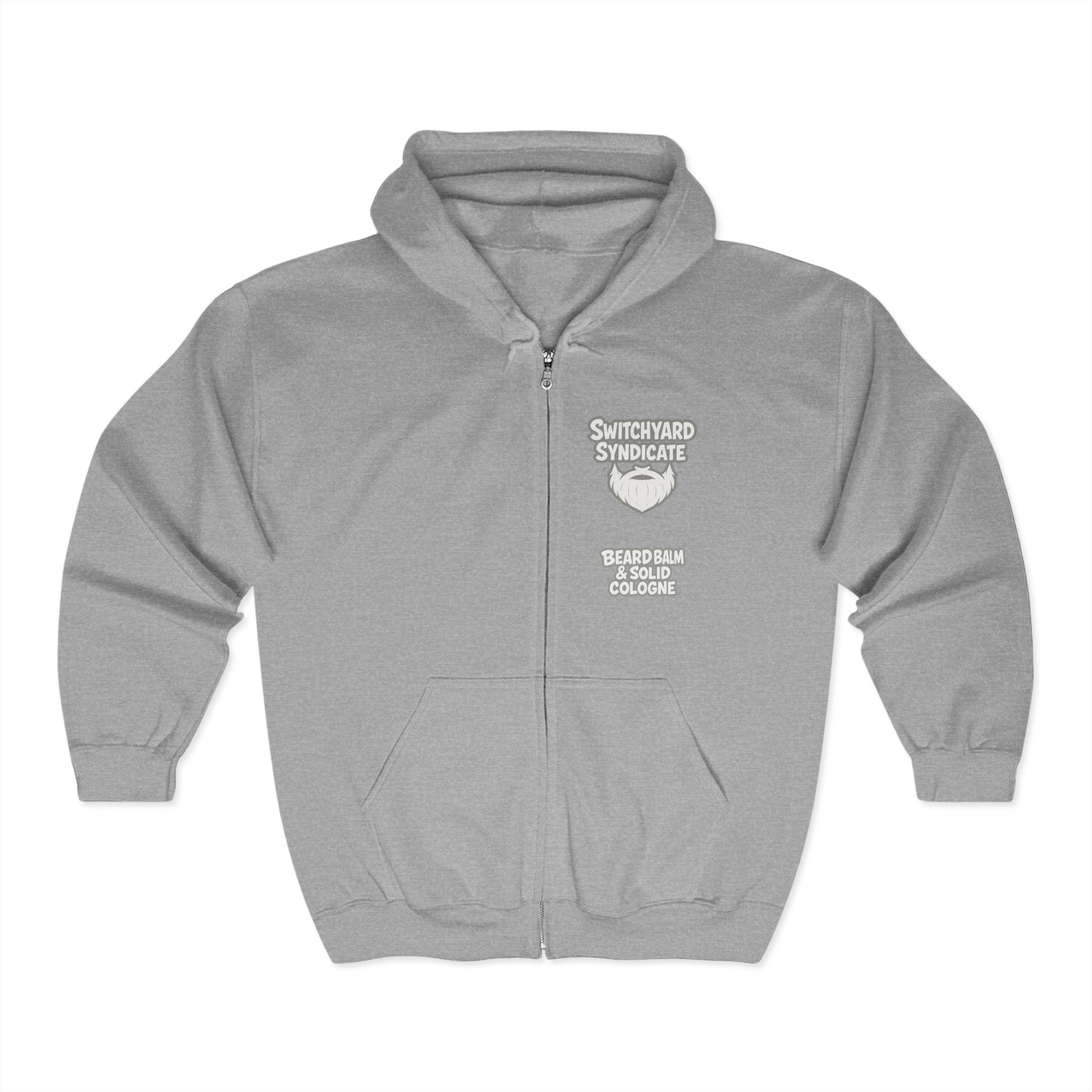 Beard On Hoodie | Unisex Full Zip Sweatshirt | Cozy Gift | Casual Wear | Perfect for Bearded Friends & Holidays
