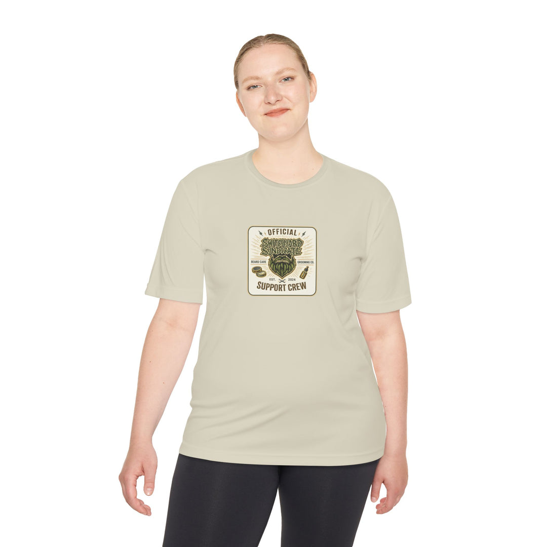 Support Crew Skull Tee — "Official Support Crew" Moisture-Wicking Shirt
