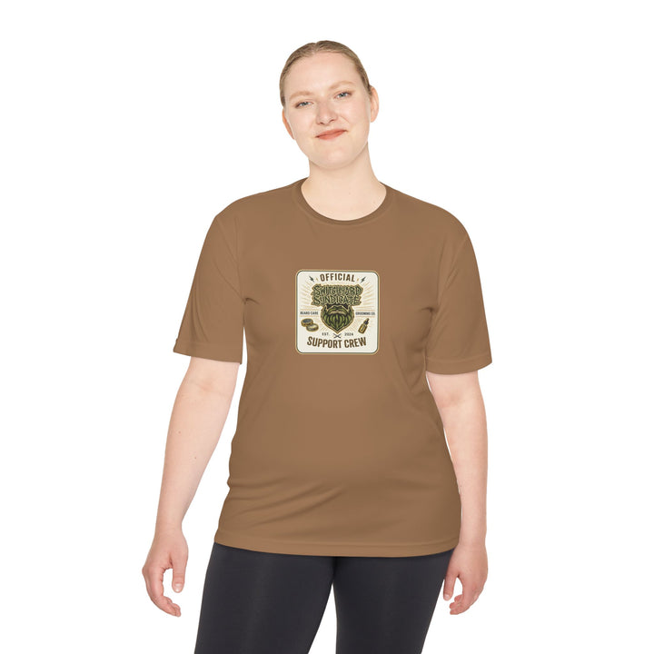 Support Crew Skull Tee — "Official Support Crew" Moisture-Wicking Shirt
