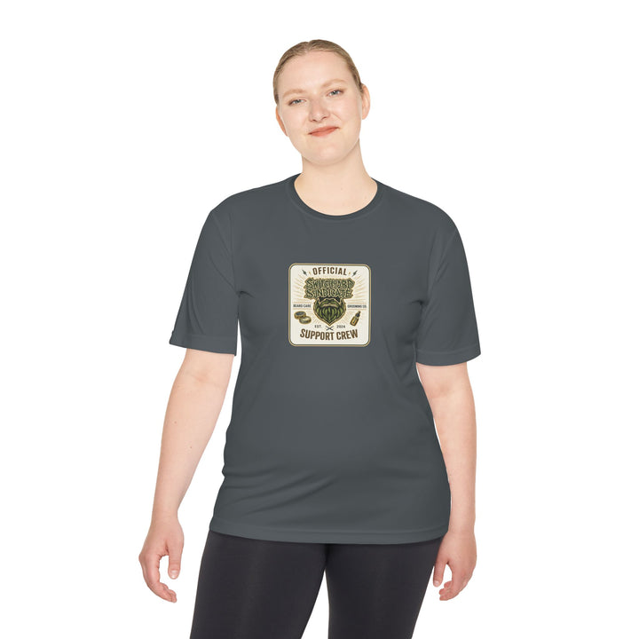 Support Crew Skull Tee — "Official Support Crew" Moisture-Wicking Shirt
