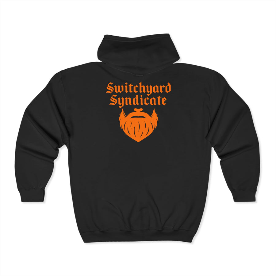 Unisex Hoodie with Switchyard Syndicate Design - Stylish Streetwear, Perfect Gift for Gearheads, Bikers, Casual Everyday Wear, and Costume