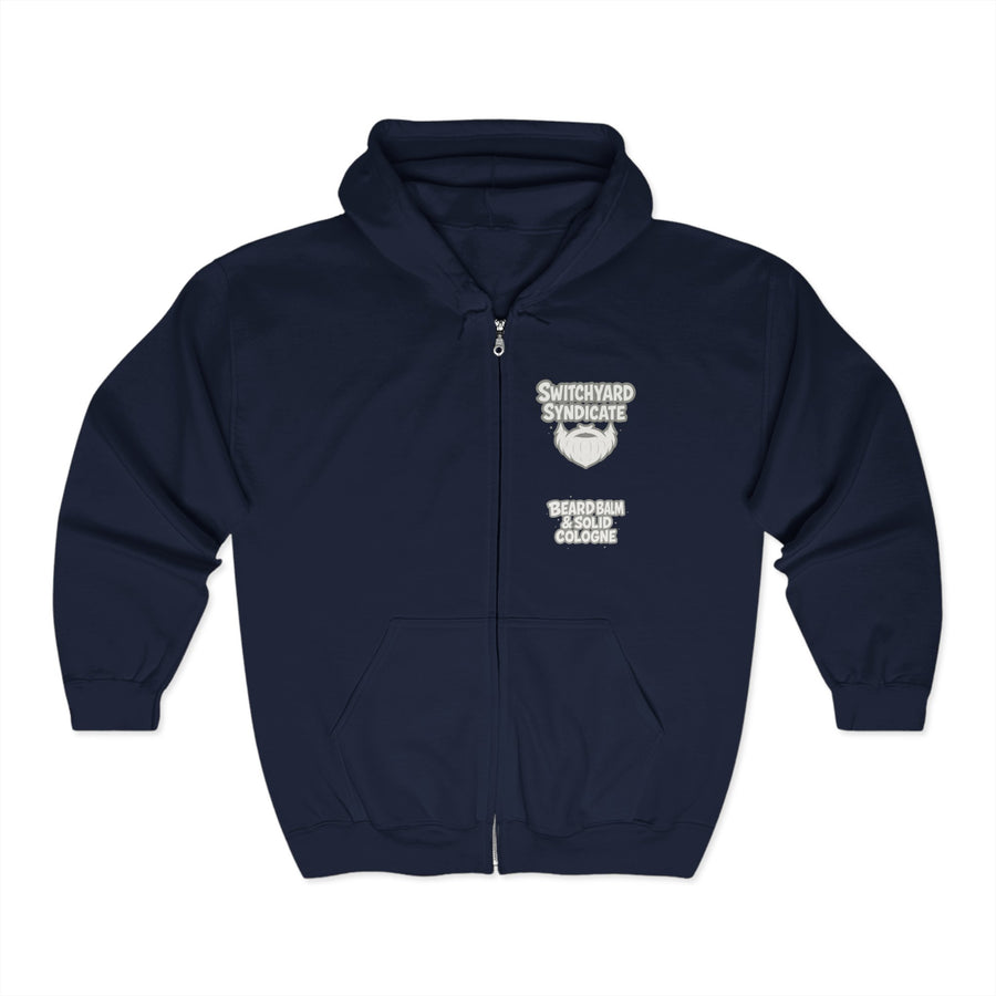 Beard On Hoodie | Unisex Full Zip Sweatshirt | Cozy Gift | Casual Wear | Perfect for Bearded Friends & Holidays