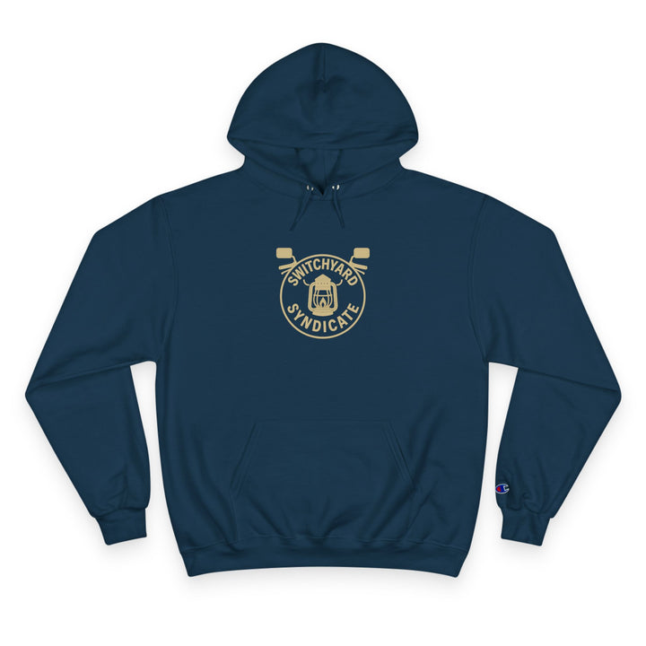 Champion Hoodie with Switchyard Syndicate Design, Cozy Outfit, Streetwear, Perfect Gift for Sports Enthusiasts, Birthday Gift, Unisex [...]