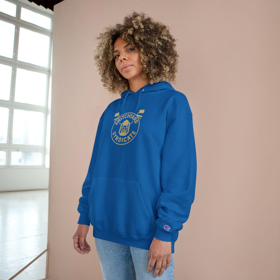 Champion Hoodie with Switchyard Syndicate Design, Cozy Outfit, Streetwear, Perfect Gift for Sports Enthusiasts, Birthday Gift, Unisex [...]