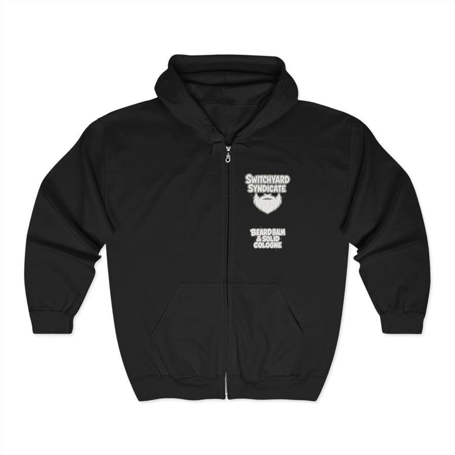 Beard On Hoodie | Unisex Full Zip Sweatshirt | Cozy Gift | Casual Wear | Perfect for Bearded Friends & Holidays