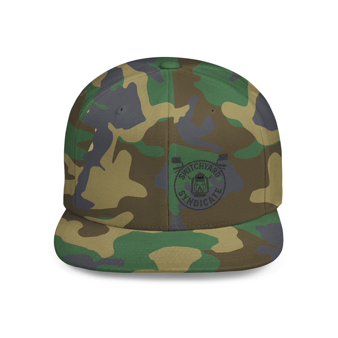 Stylish Flat Bill Snapback Hat, Perfect for Streetwear, Casual Outings, Skate Sessions, Gift for Trendsetters, Cool Logo Design