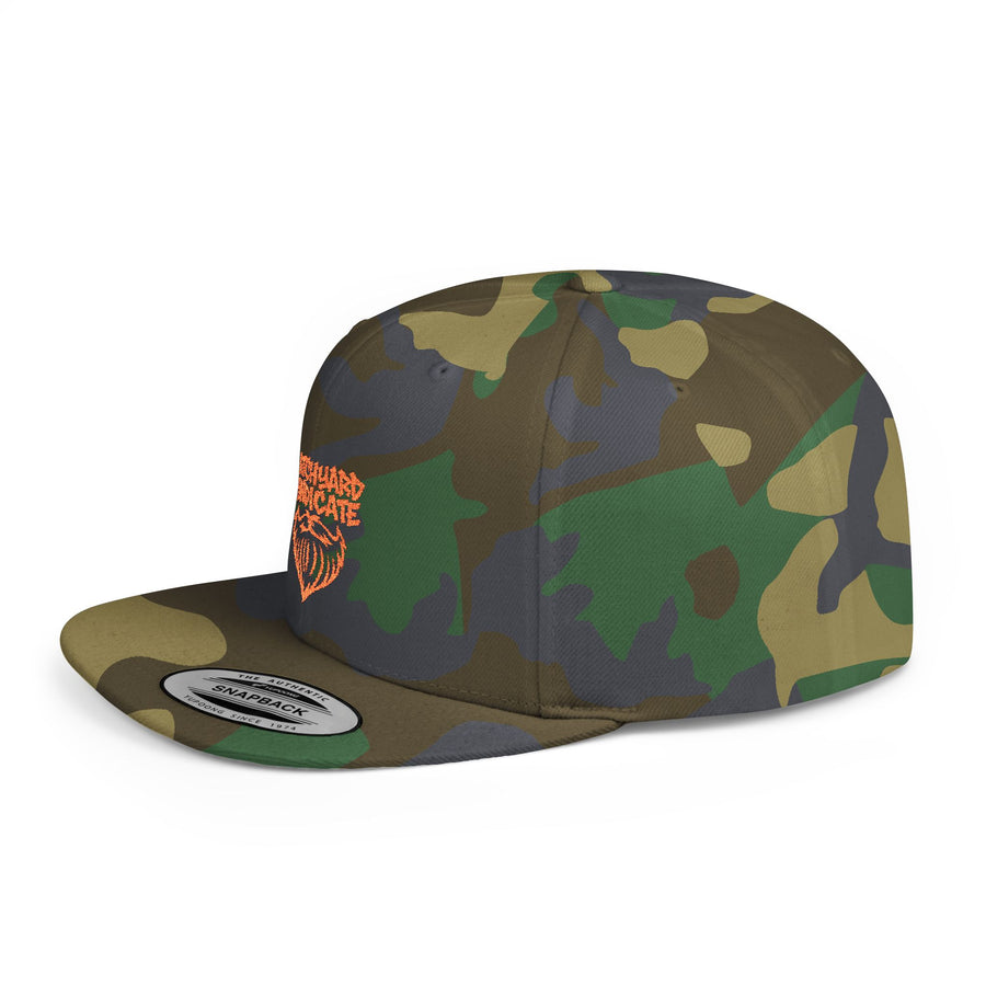Stylish Snapback Hat, Trendy Flat Brim Cap for Men and Women, Perfect for Casual Outings, Gifts, and Festivals, Bearded Design