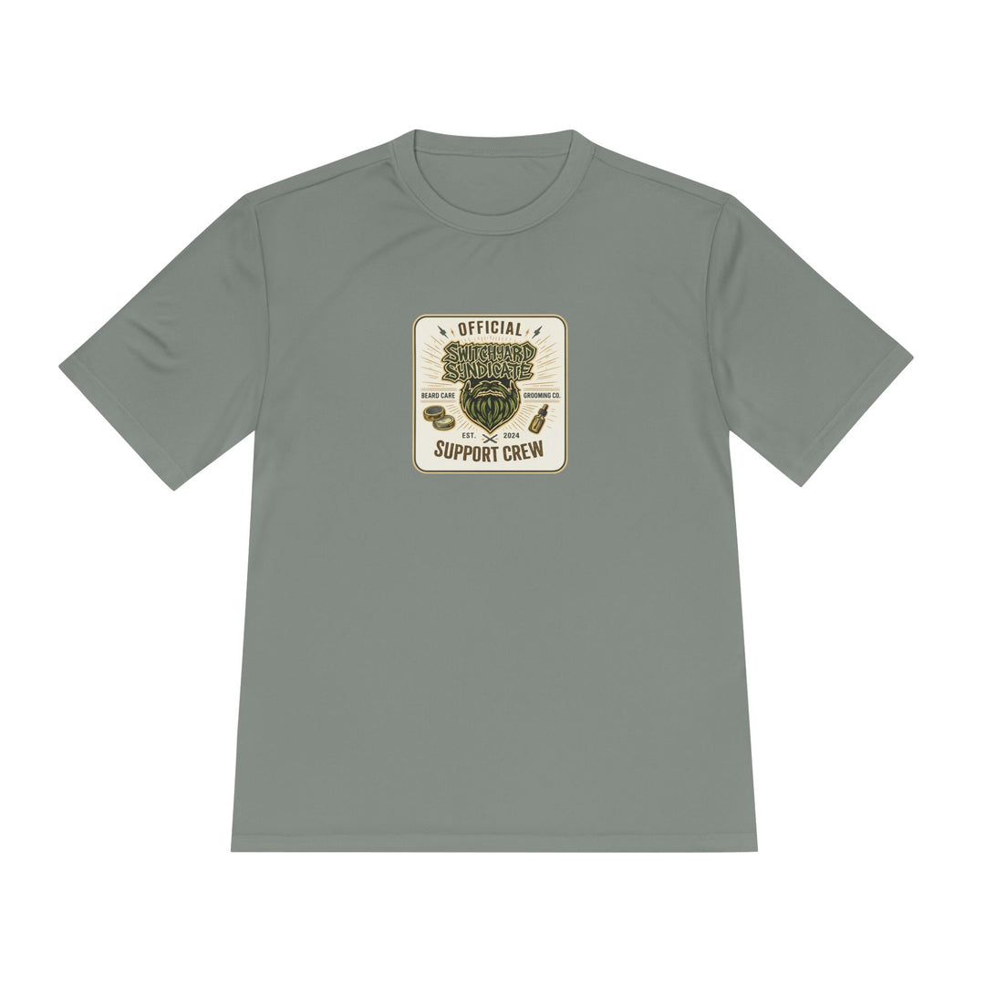 Support Crew Skull Tee — "Official Support Crew" Moisture-Wicking Shirt